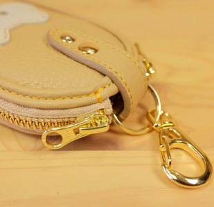 ファスナー式キーケース：スマートキー対応：ネコ