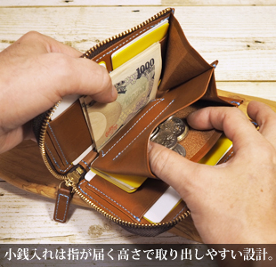 可愛いハート：Ｌファスナー財布：ミドルウォレット